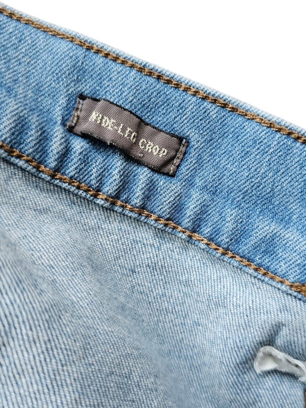 Pont Sur J. CREW Denim Stretch Wide Leg Crop Light Blue Women's Jeans - Picture 4 of 6